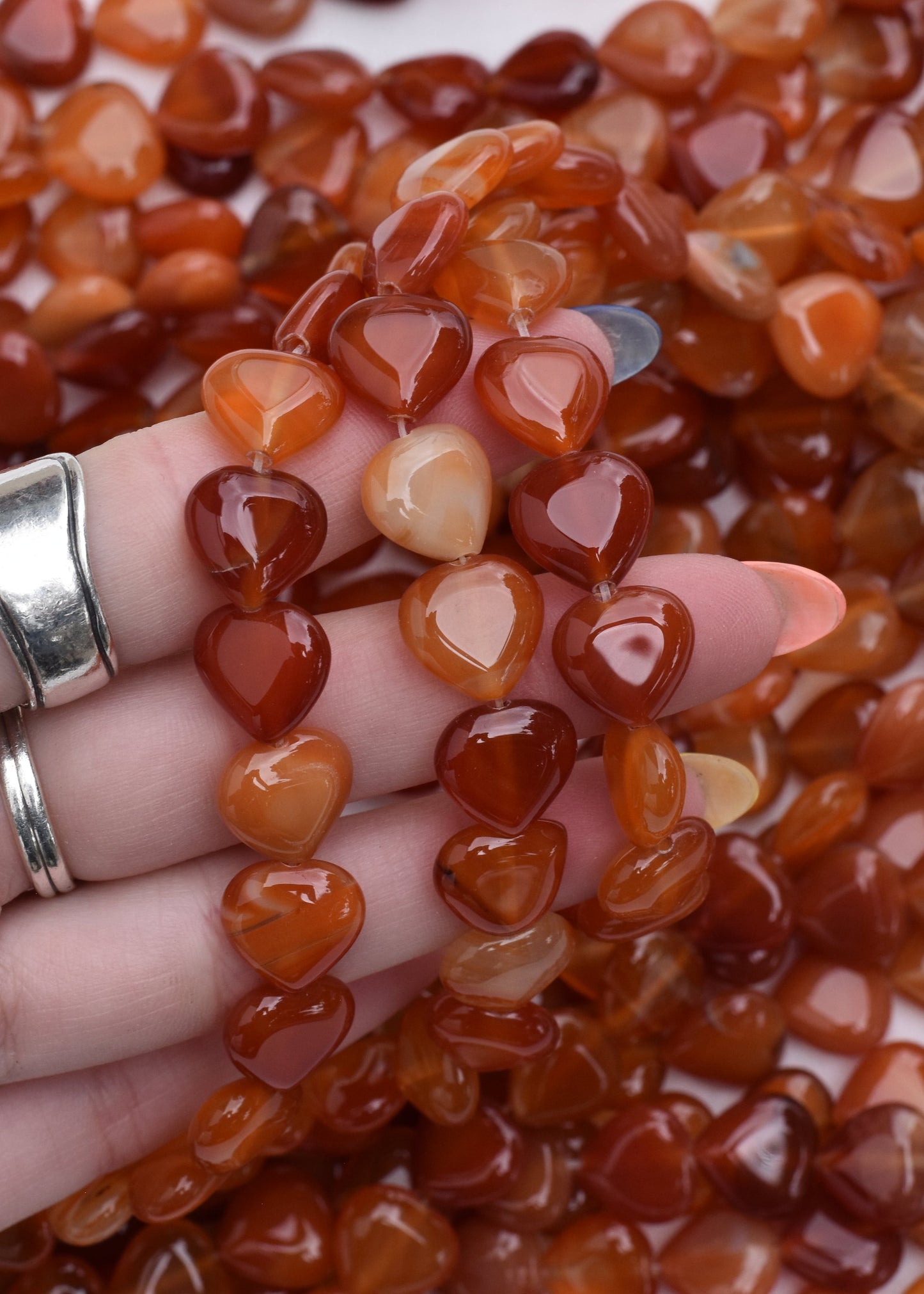 Crafting supplies such as Carnelian Beads available at wholesale and retail prices, only at our crystal shop in San Diego!