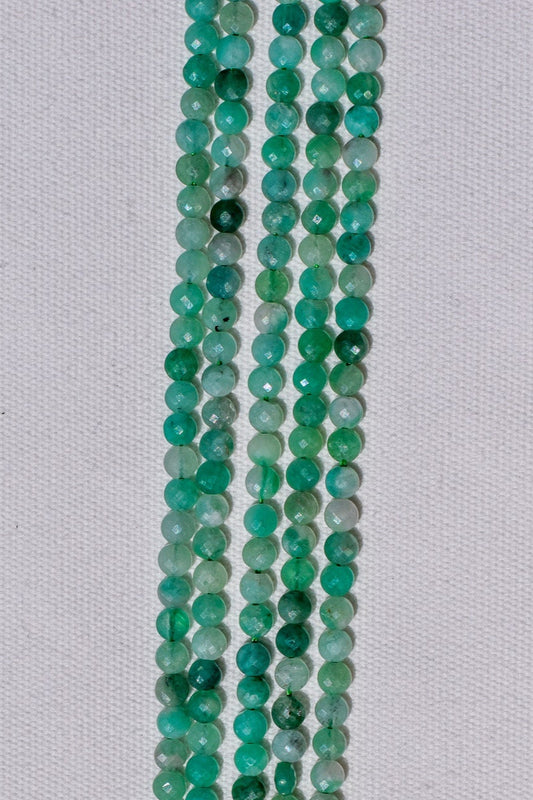 Faceted Emerald Coin Beads