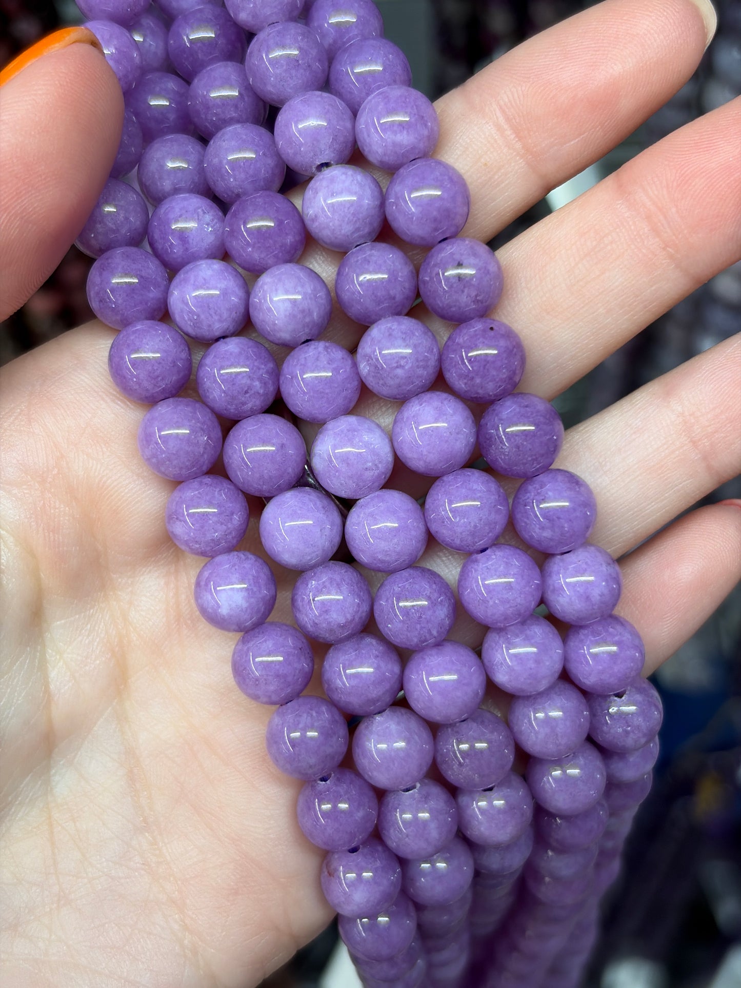 Lavender Jade Beads