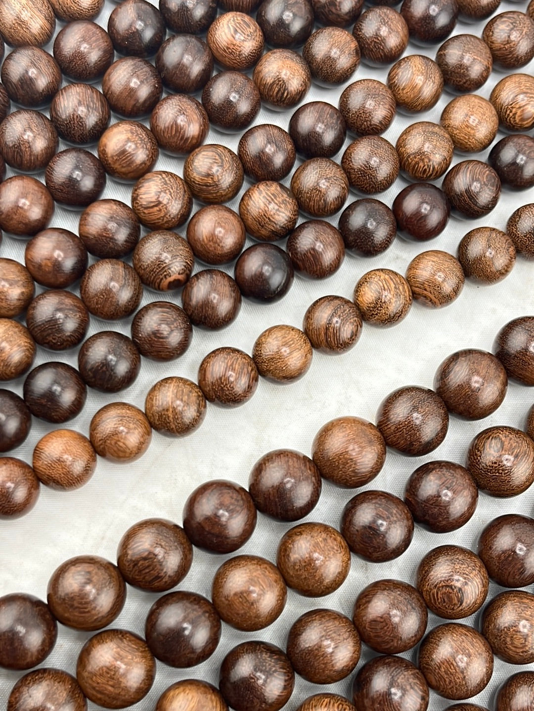 Finger Print Wood Beads