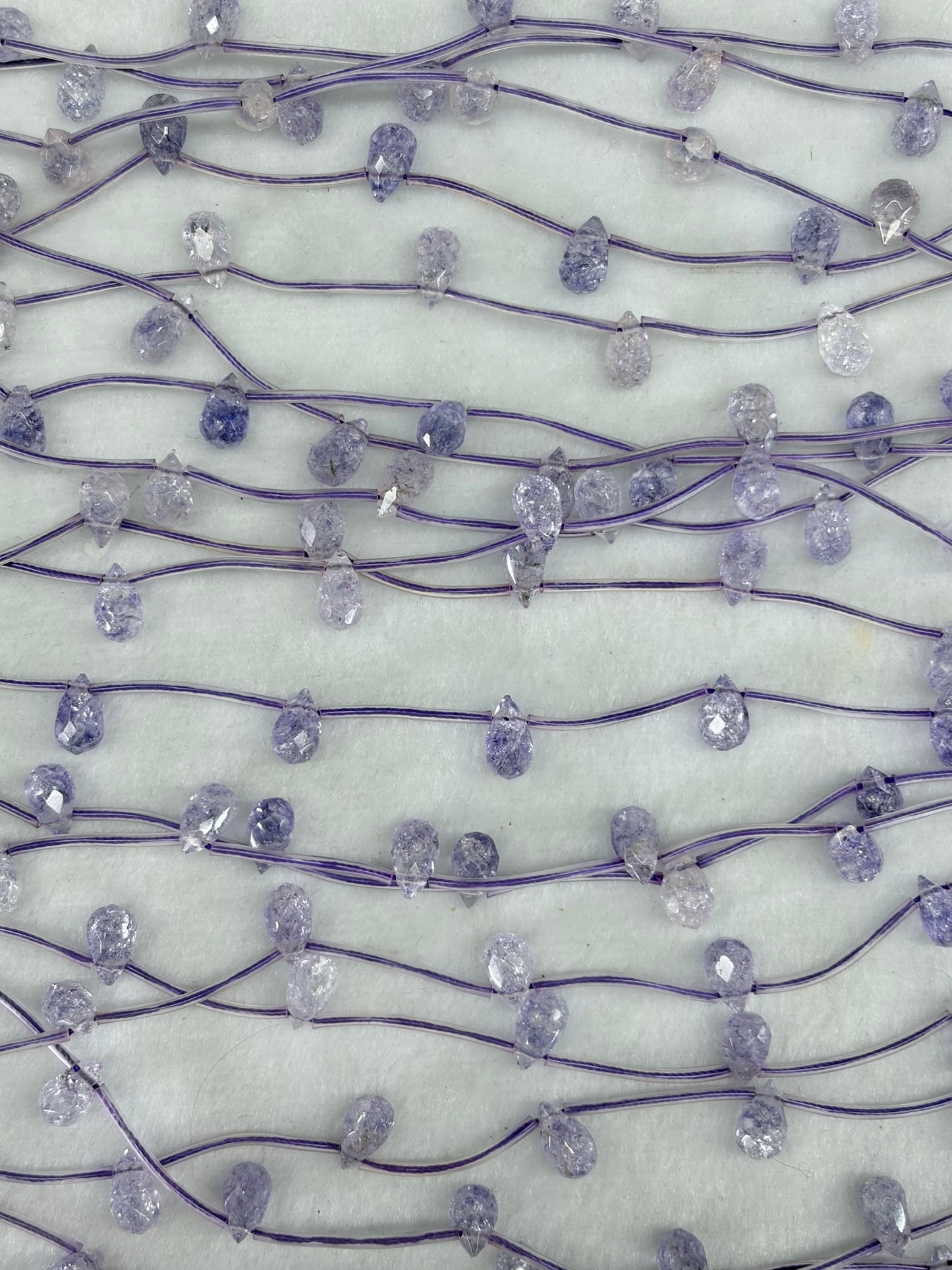 Faceted Amethyst Teardrop Beads