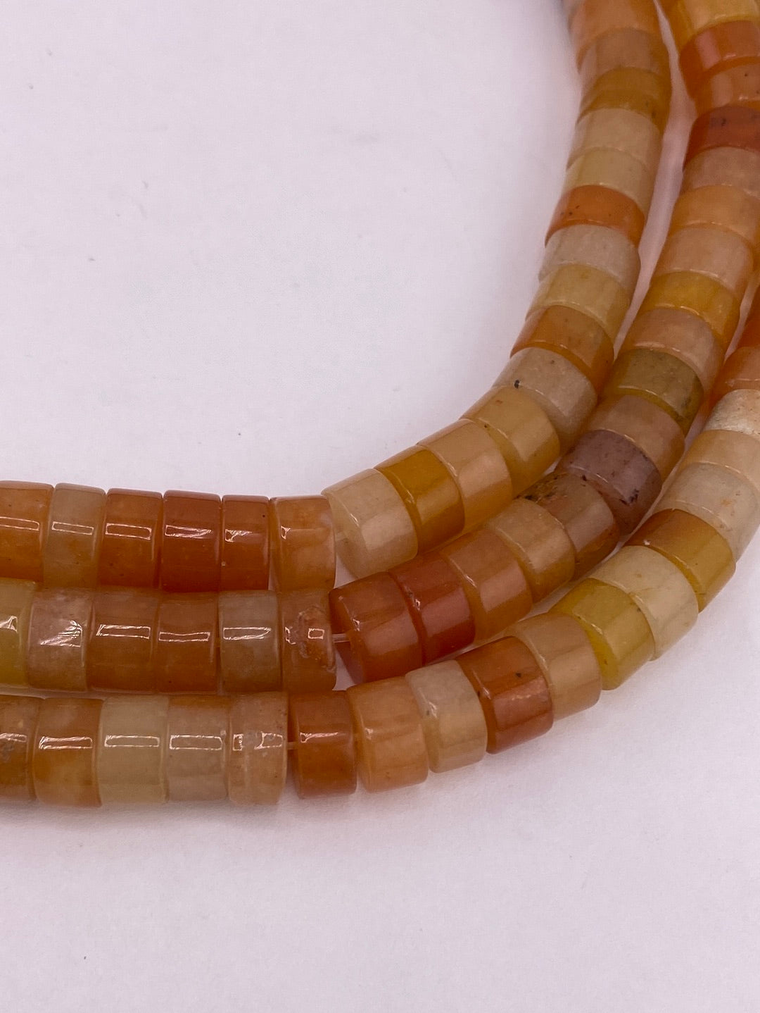 Red Aventurine Wheel Beads