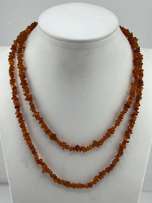Baltic Amber Infinity Chip Necklaces