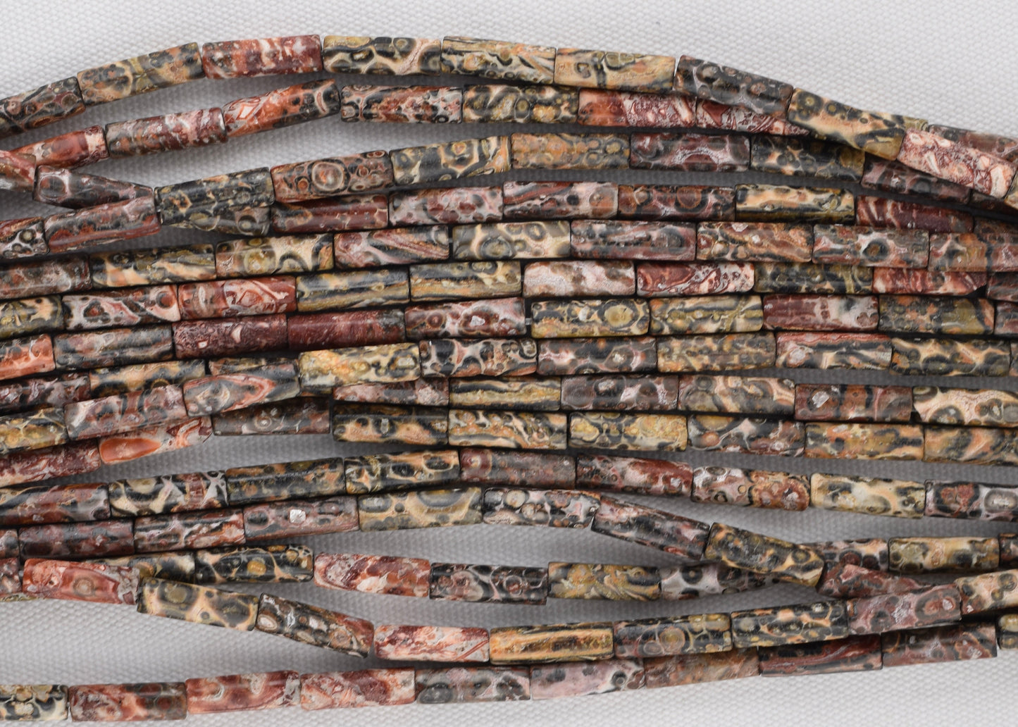 Crafting supplies such as Leopard Jasper Beads available at wholesale and retail prices, only at our crystal shop in San Diego!