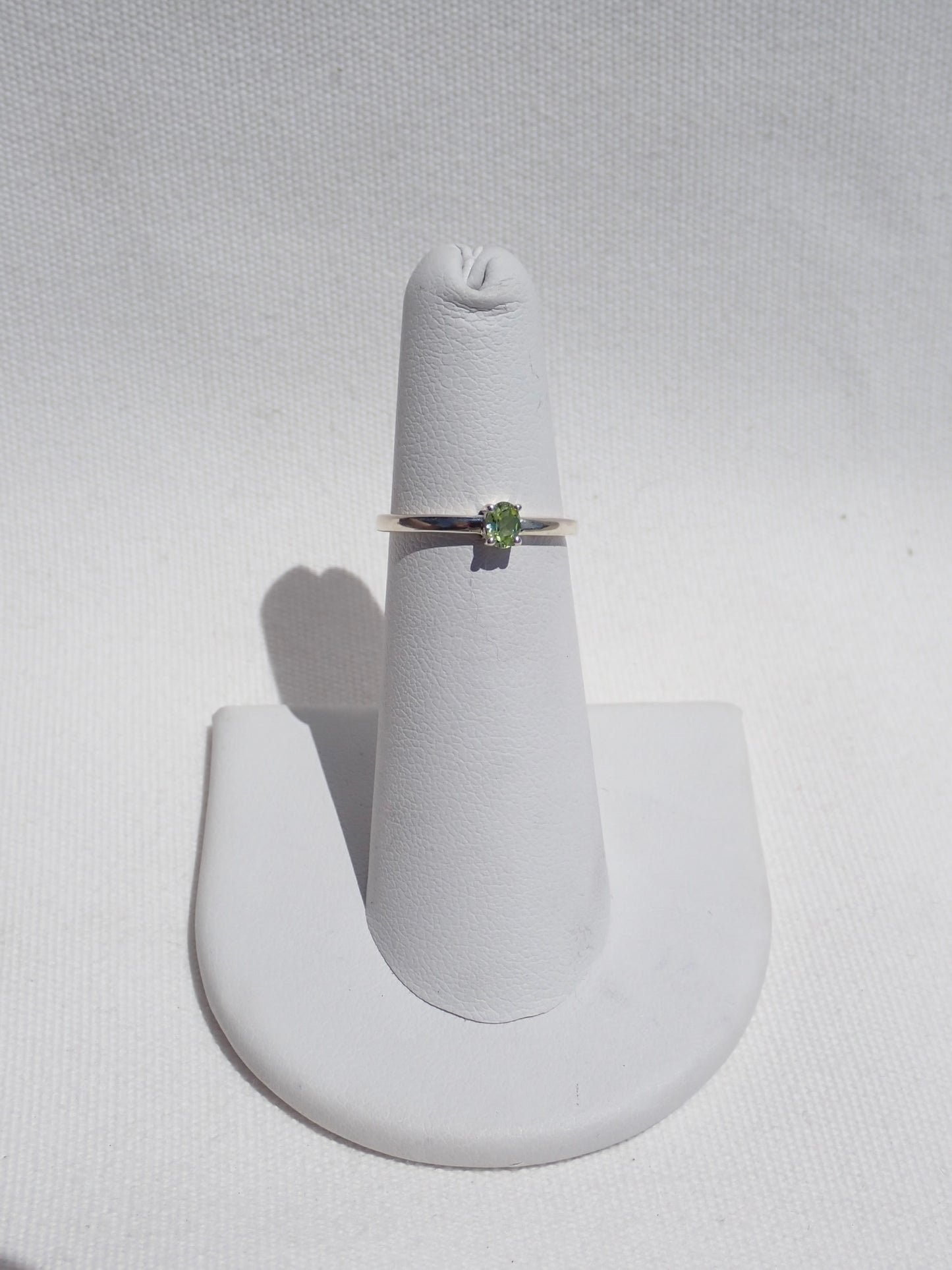 S.S. Faceted Peridot Rings