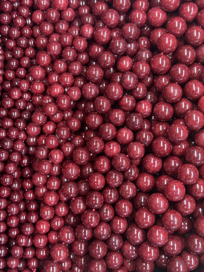 Cinnabar Red Jade Beads
