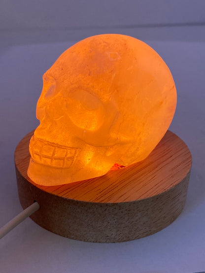 Clear Quartz Skull with Light