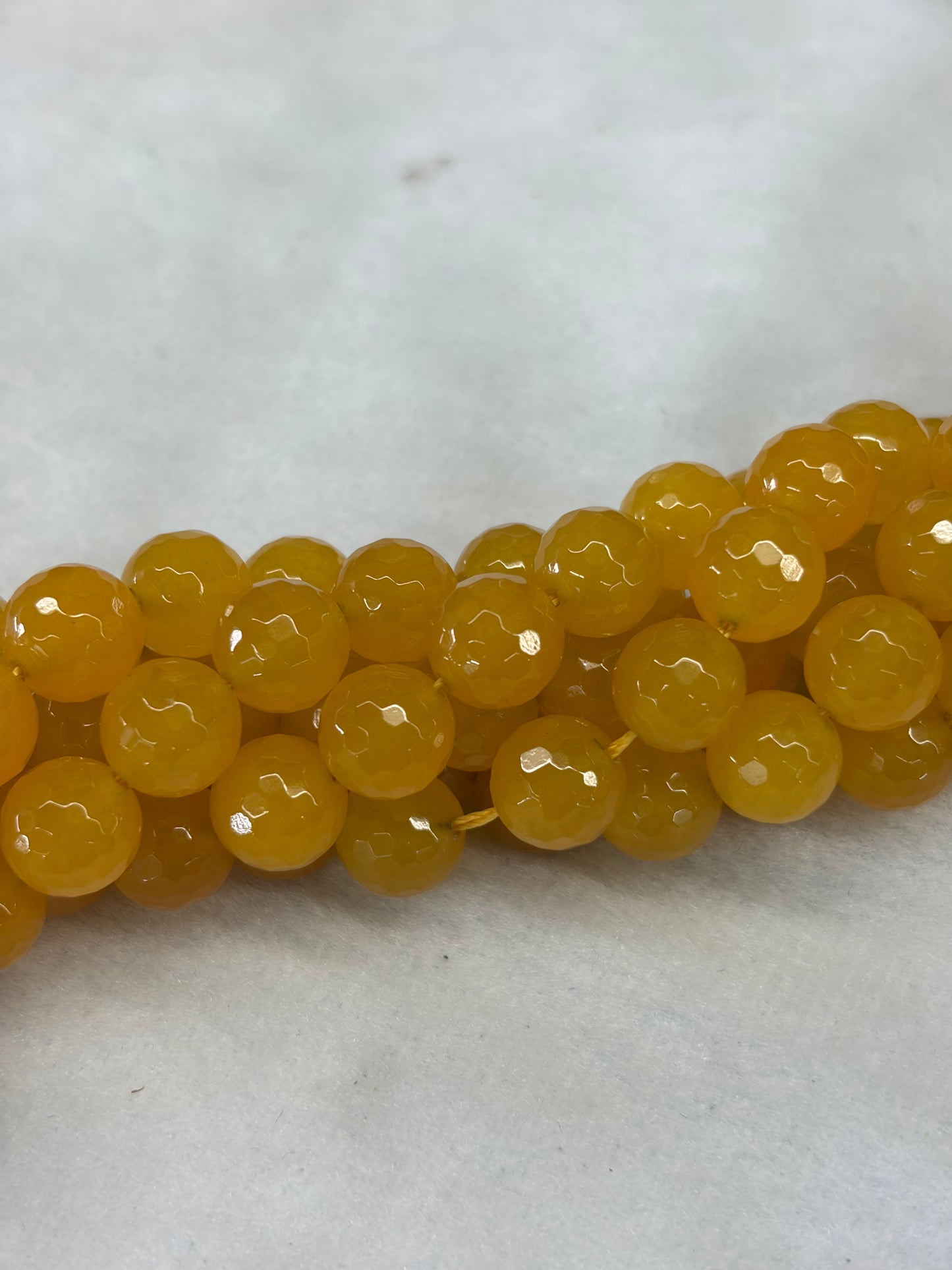 Faceted Golden Agate Beads
