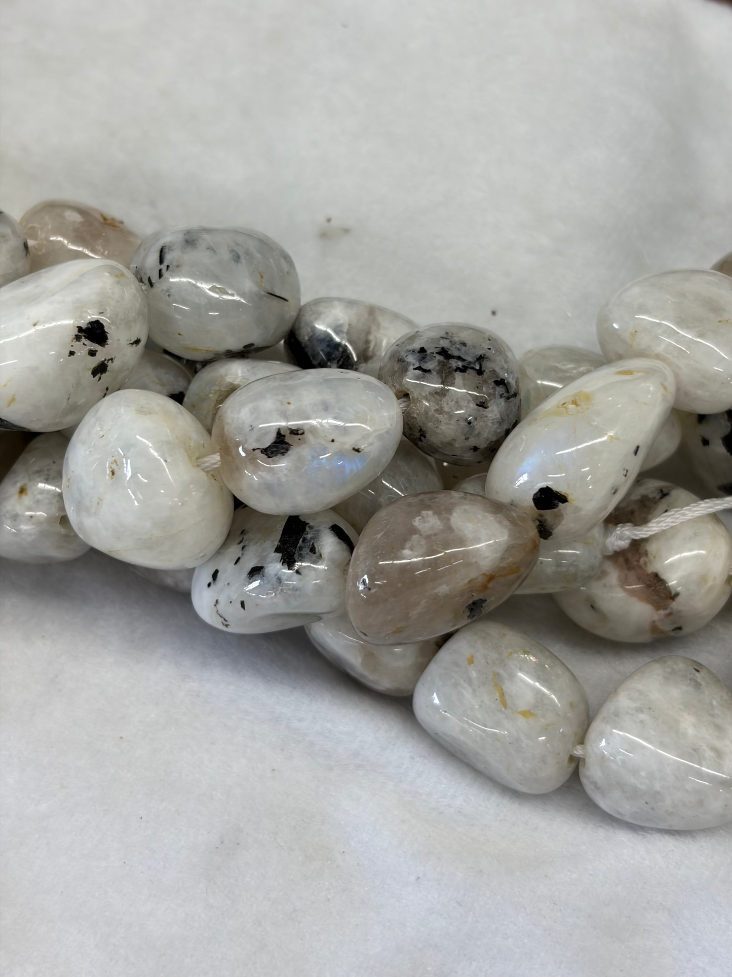 Medium Rainbow Moonstone Nugget Beads