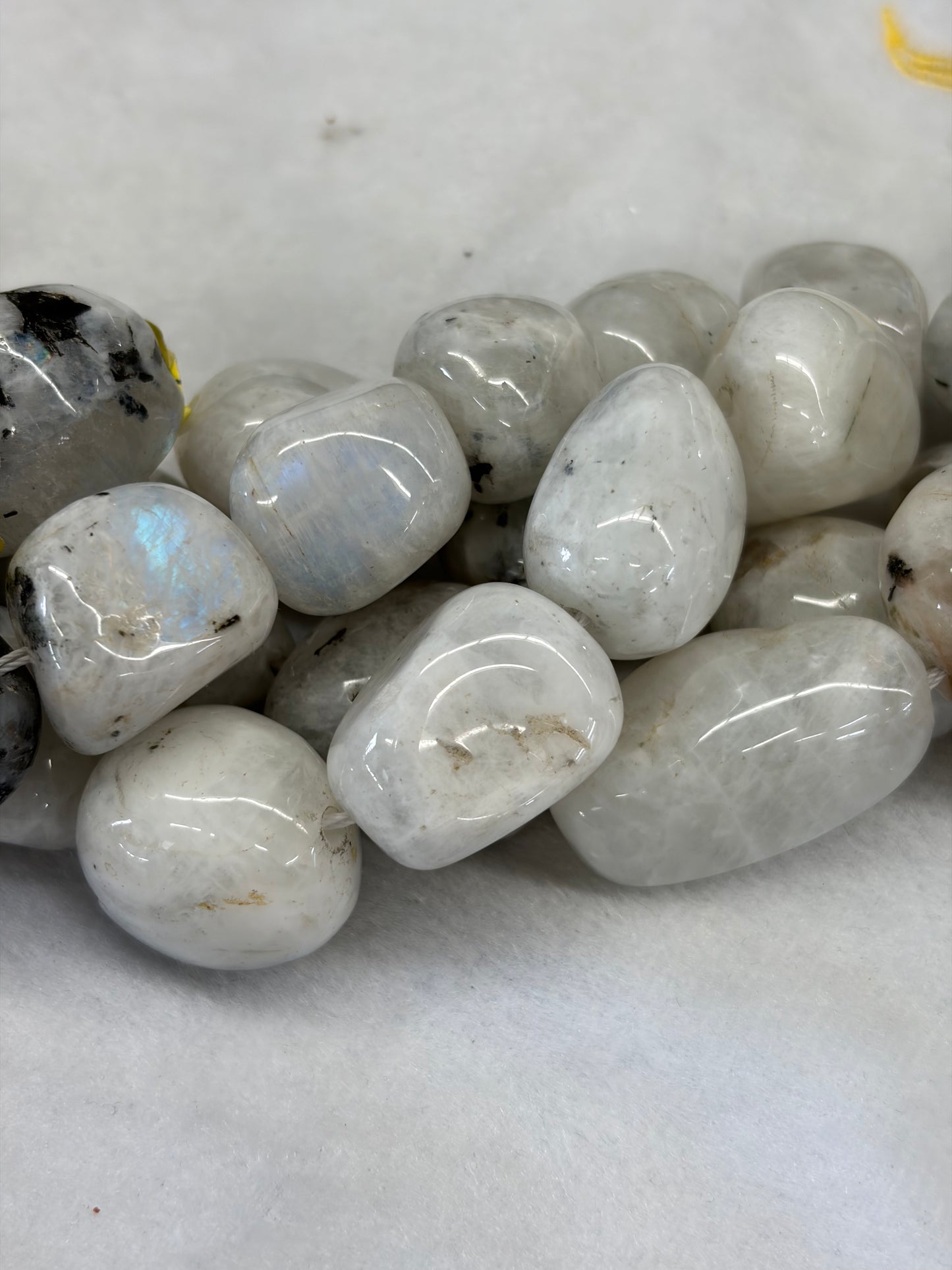 Large Rainbow Moonstone Nugget Beads
