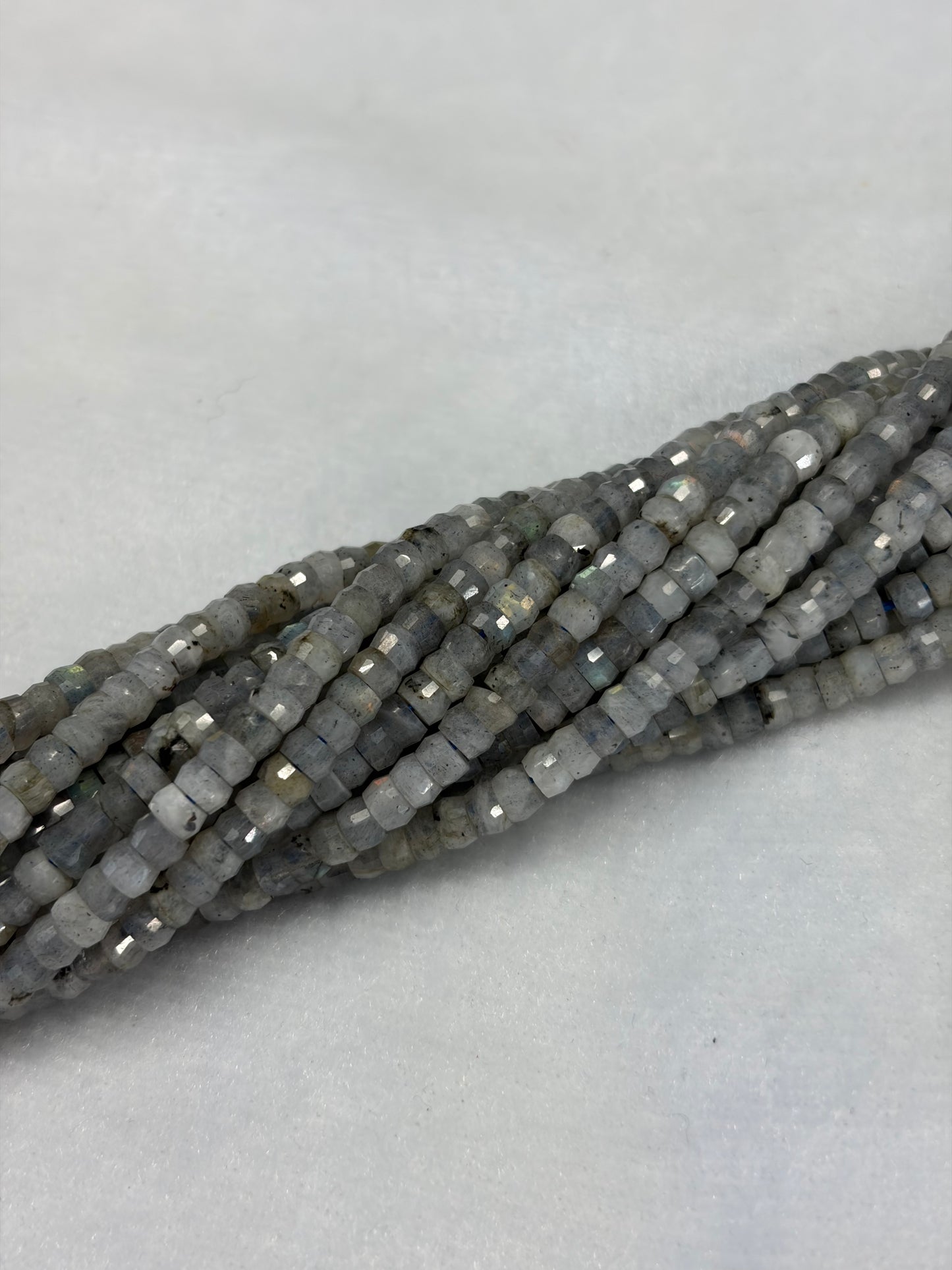 Faceted Labradorite Heishi Beads