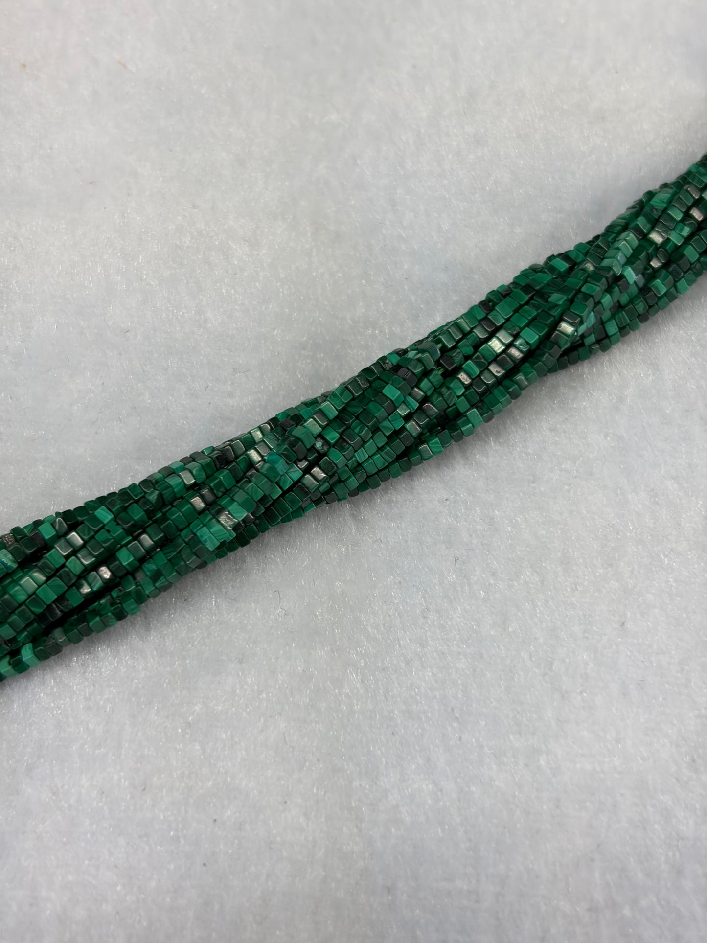 Malachite Square Beads