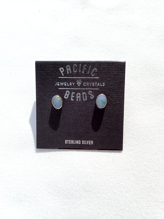 S.S. Australian Opal Stud Earrings