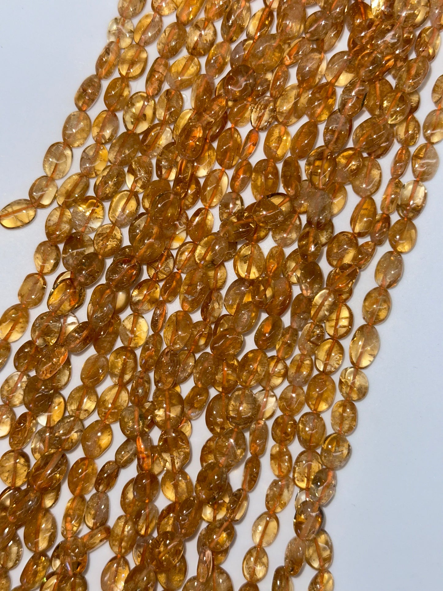 Oval Citrine Beads