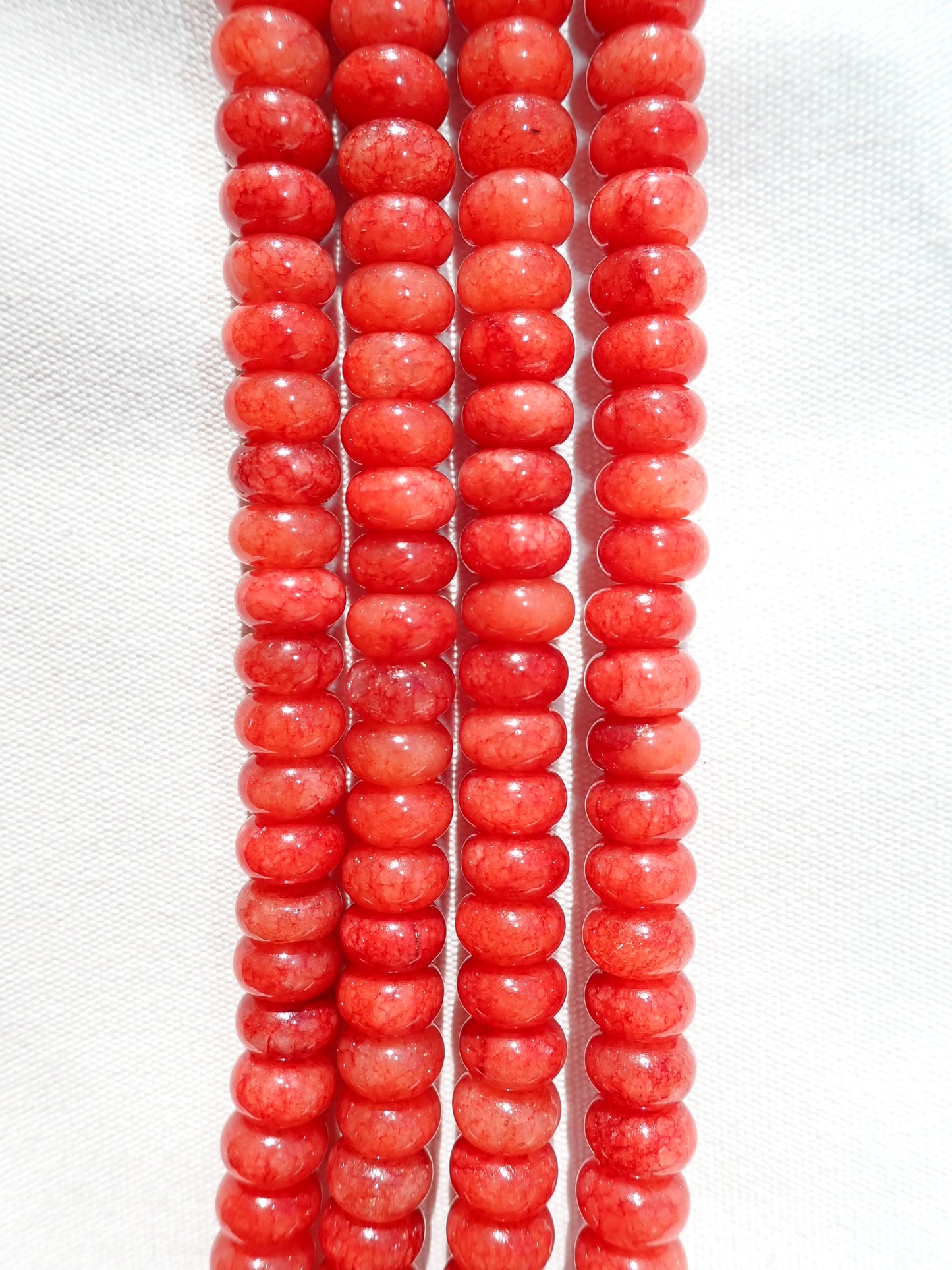 Dyed Jade Rondelle Beads