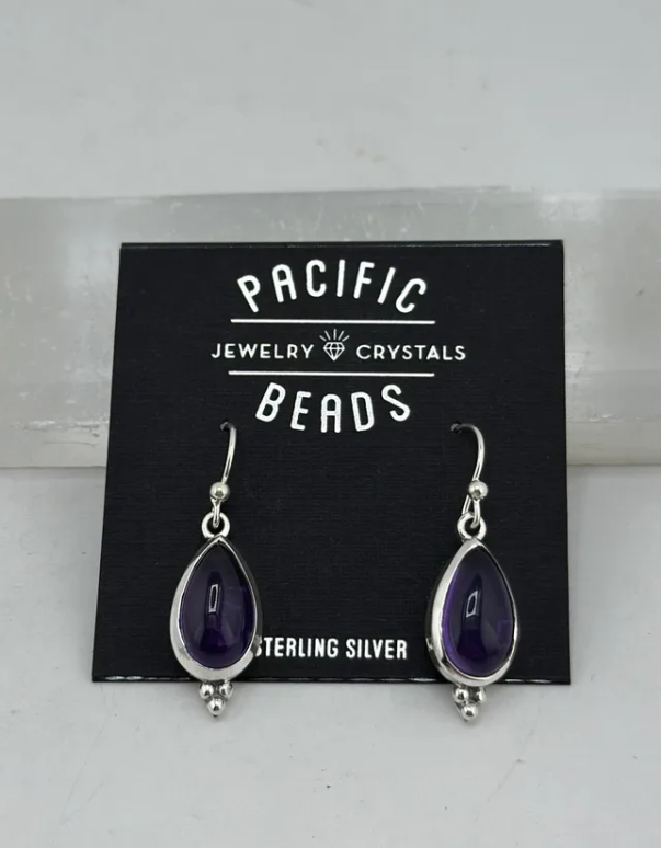 S.S. Amethyst Teardrop Earrings
