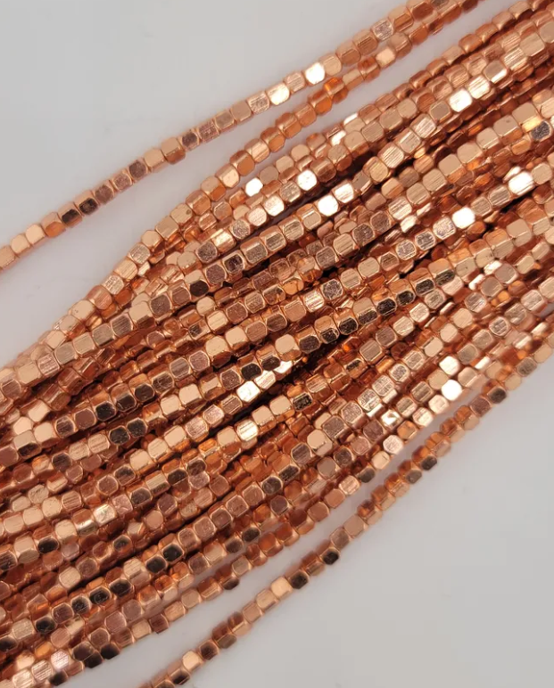 Copper Cube Beads