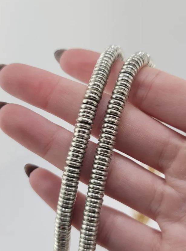 S.S. Plated African Brass Thin Rondelle Beads