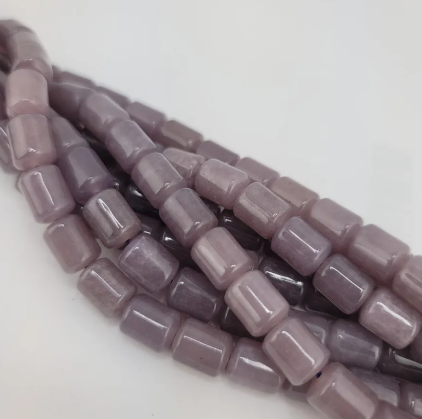 Smokey Jade Tube Beads
