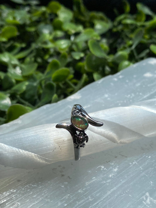Sterling silver Shlomo designer opal ring available at wholesale and retail prices, only at our crystal shop in San Diego!