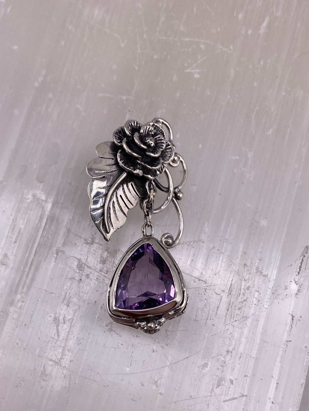 S.S. Shlomo Faceted Amethyst Pendants