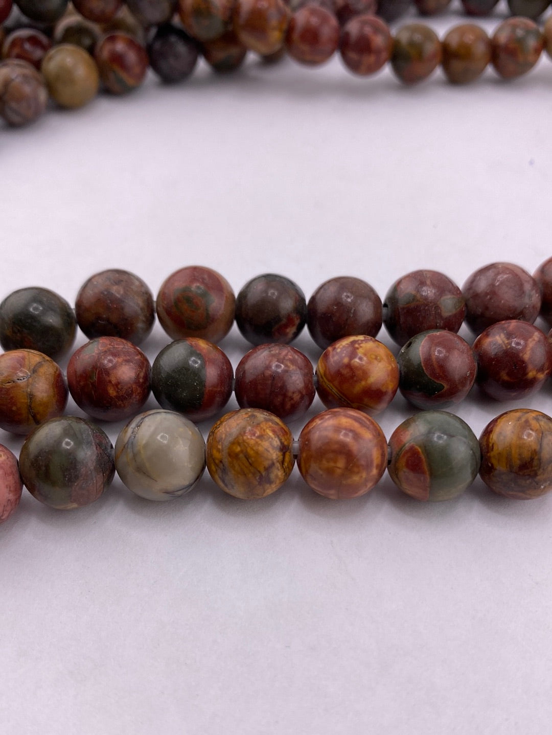 Red Creek Jasper Wide Hole Beads