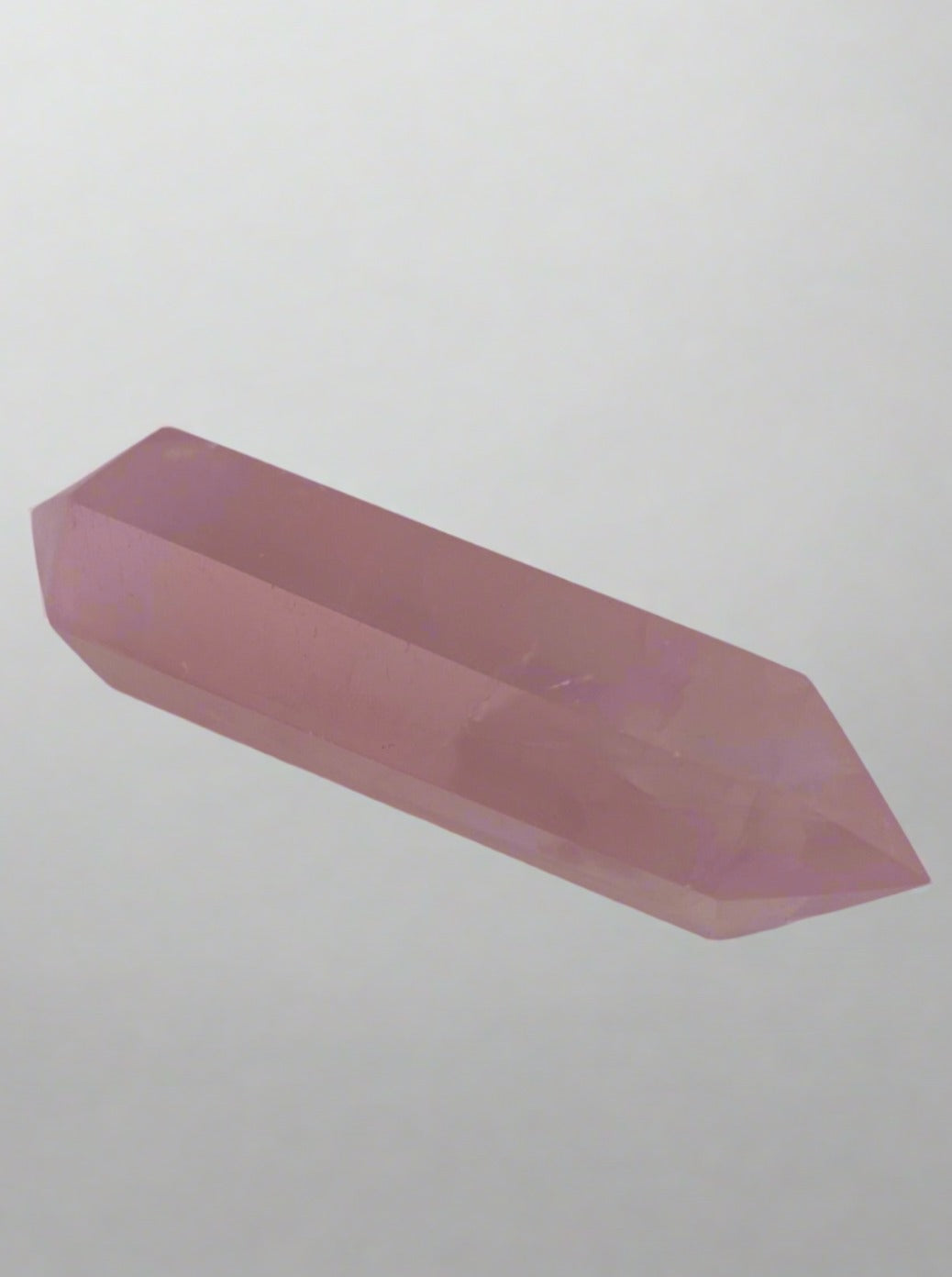 Double terminated rose quartz points available at wholesale and retail prices, only at our crystal shop in San Diego!