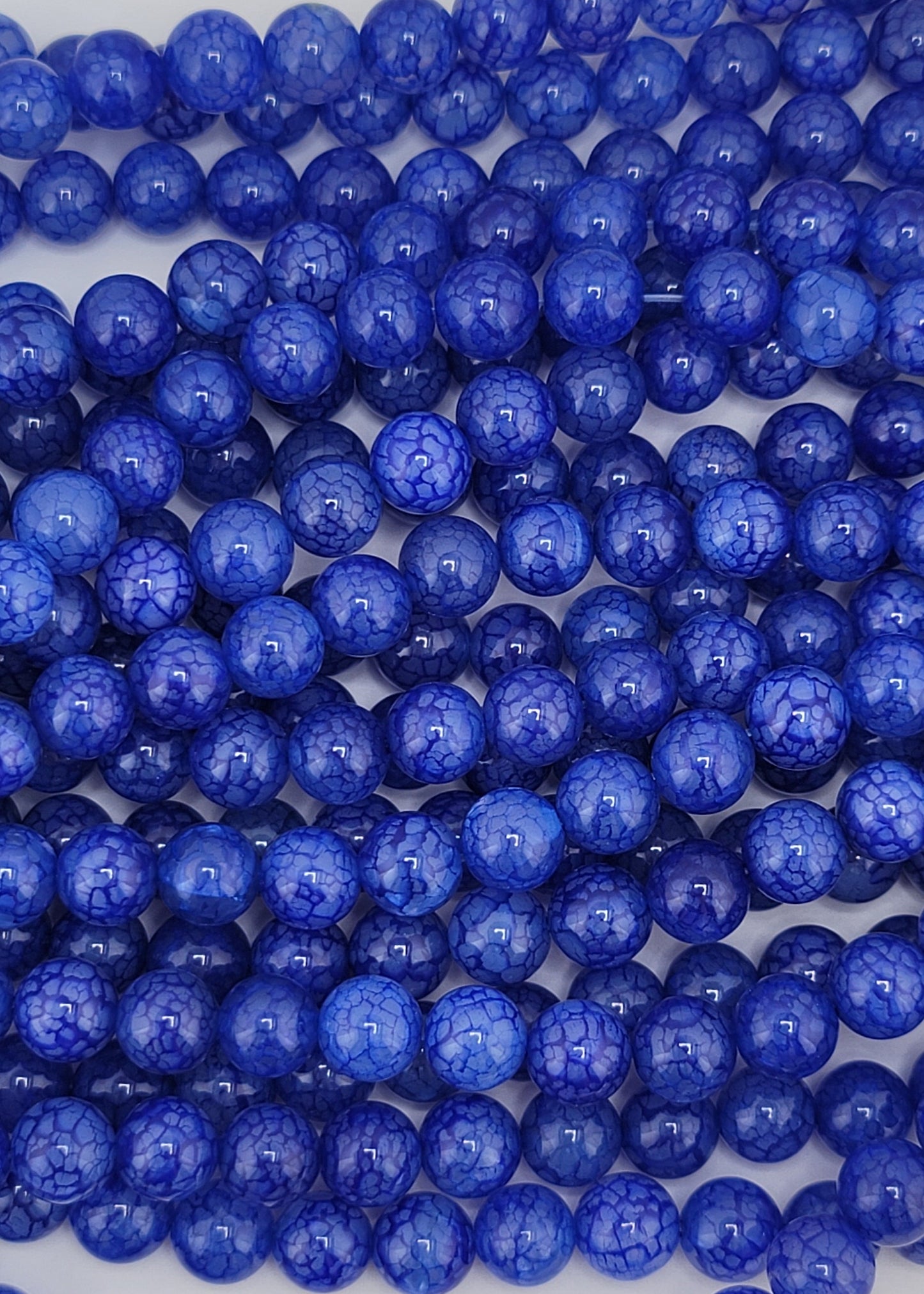 Blue Dragon Vein Agate Beads