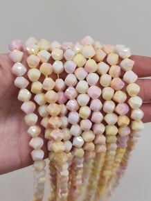 Sunset AB Porcelain Spiral Cube Beads