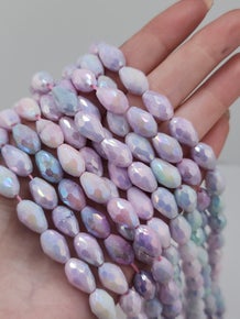 Unicorn AB Porcelain Teardrop Beads