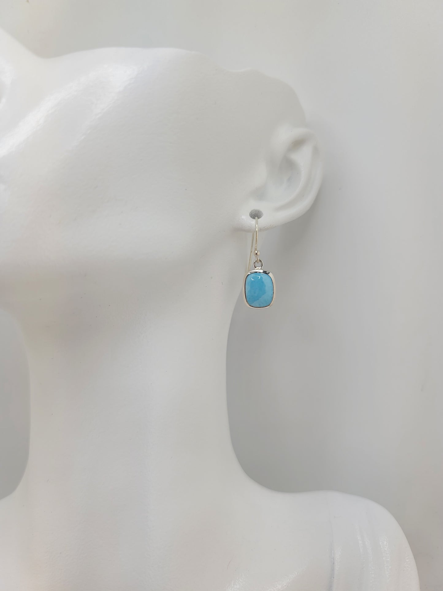 S.S. Square Larimar Drop Earrings