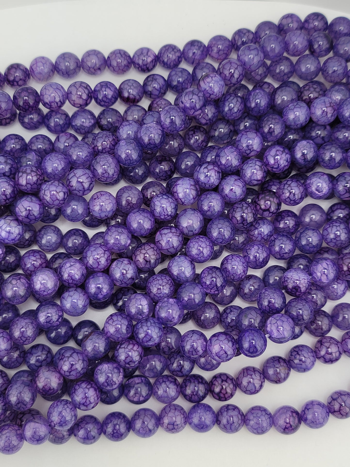 Purple Dragon Vein Agate Beads