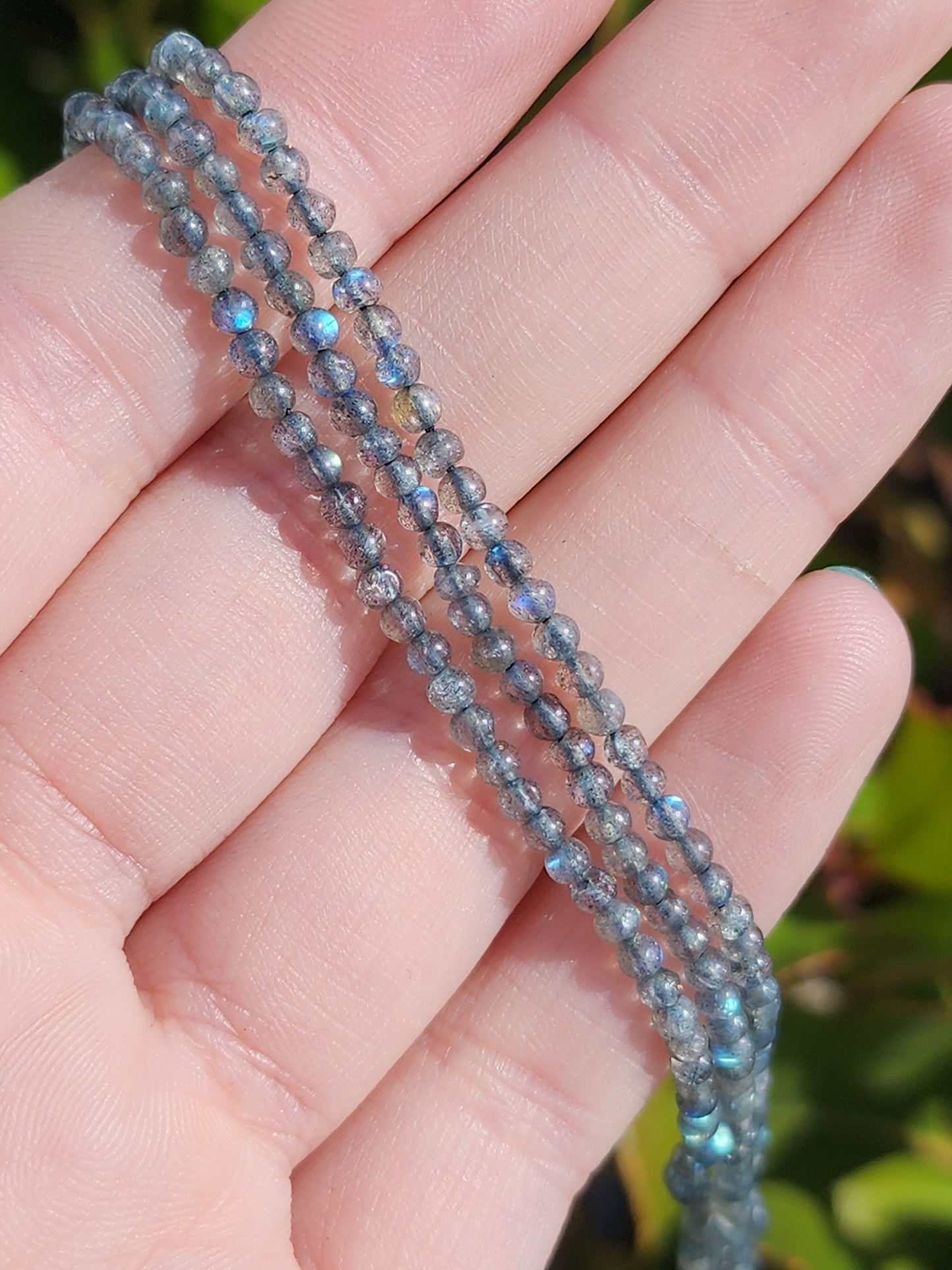 AAA Grade Blue Labradorite Seed Beads