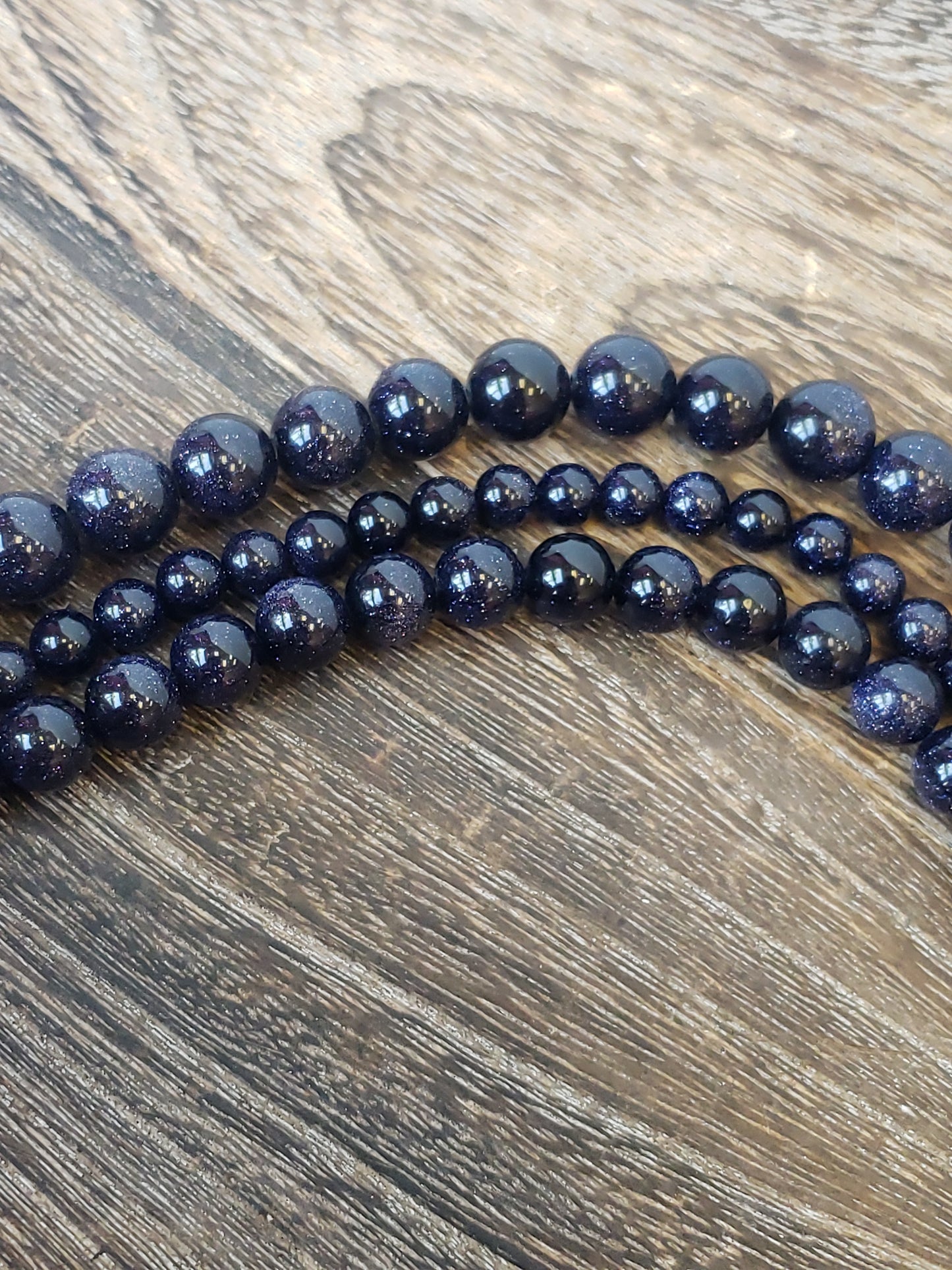 Blue Goldstone Beads