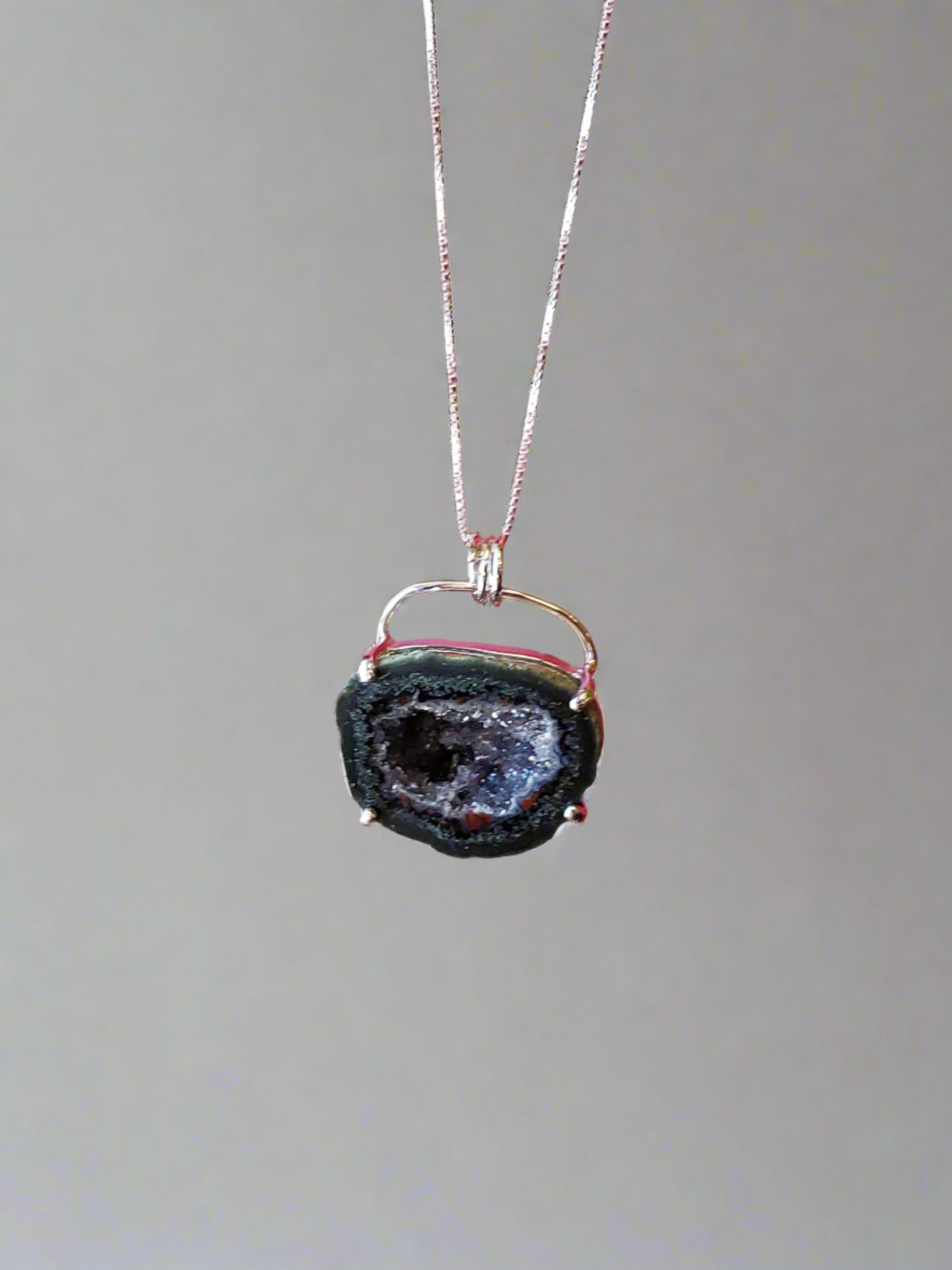 S.S. Druzy Agate Geode Necklace