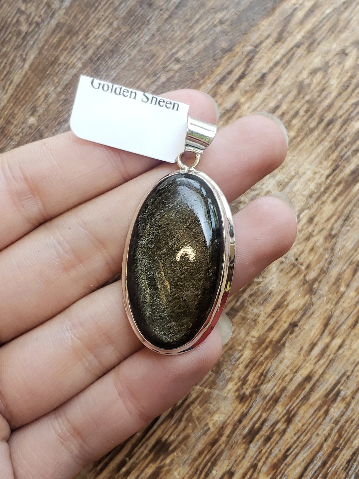 S.S. Golden Sheen Obsidian Pendants