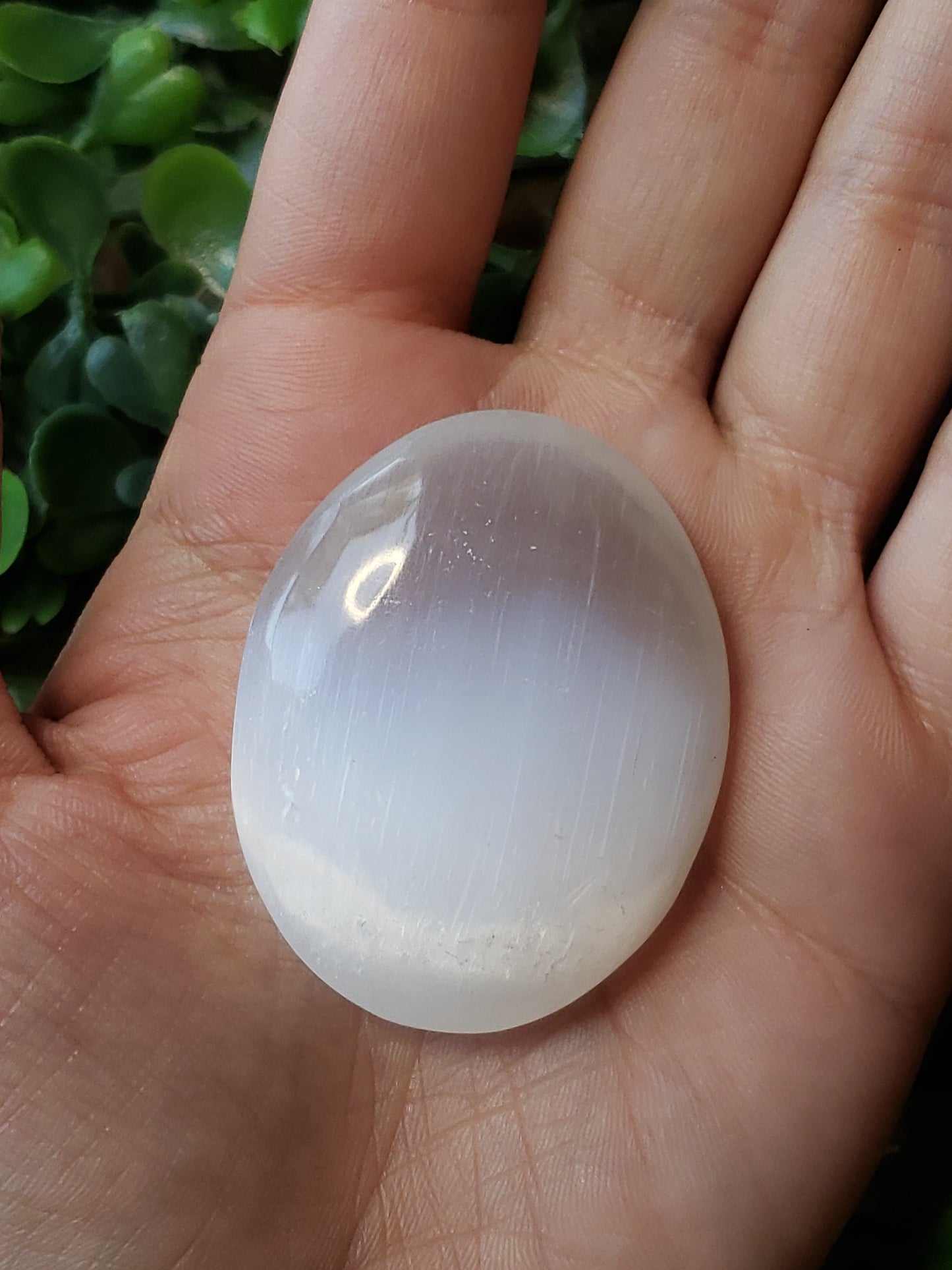 Mini Selenite Palmstones 1"