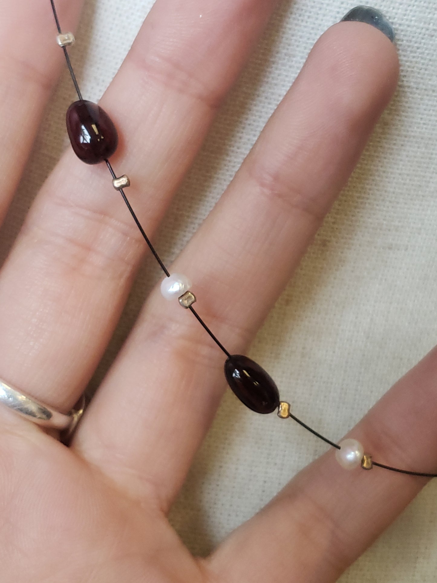 S.S. Amber and Pearl Necklace