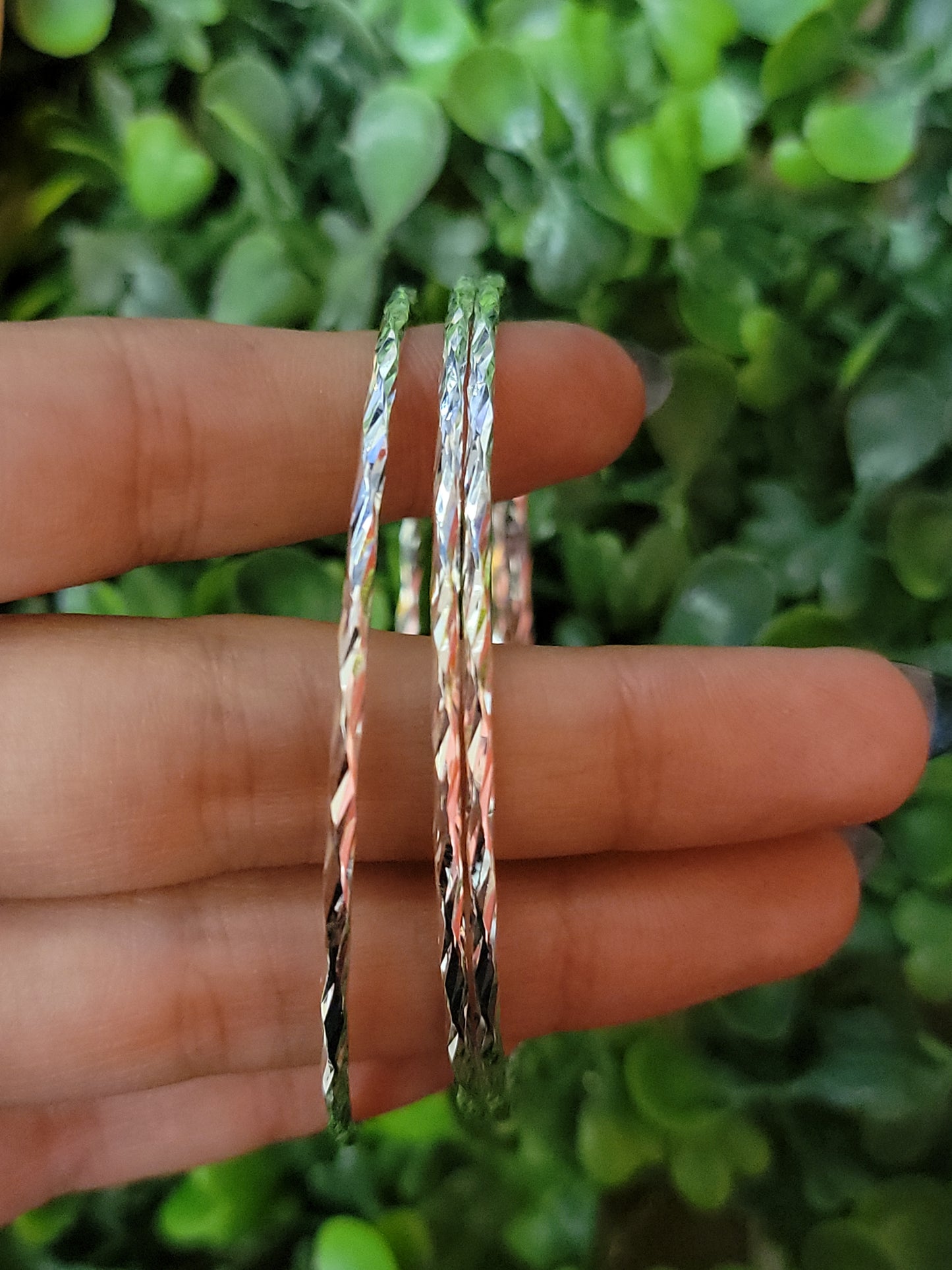 S.S. Diamond Cut Twist Bangles
