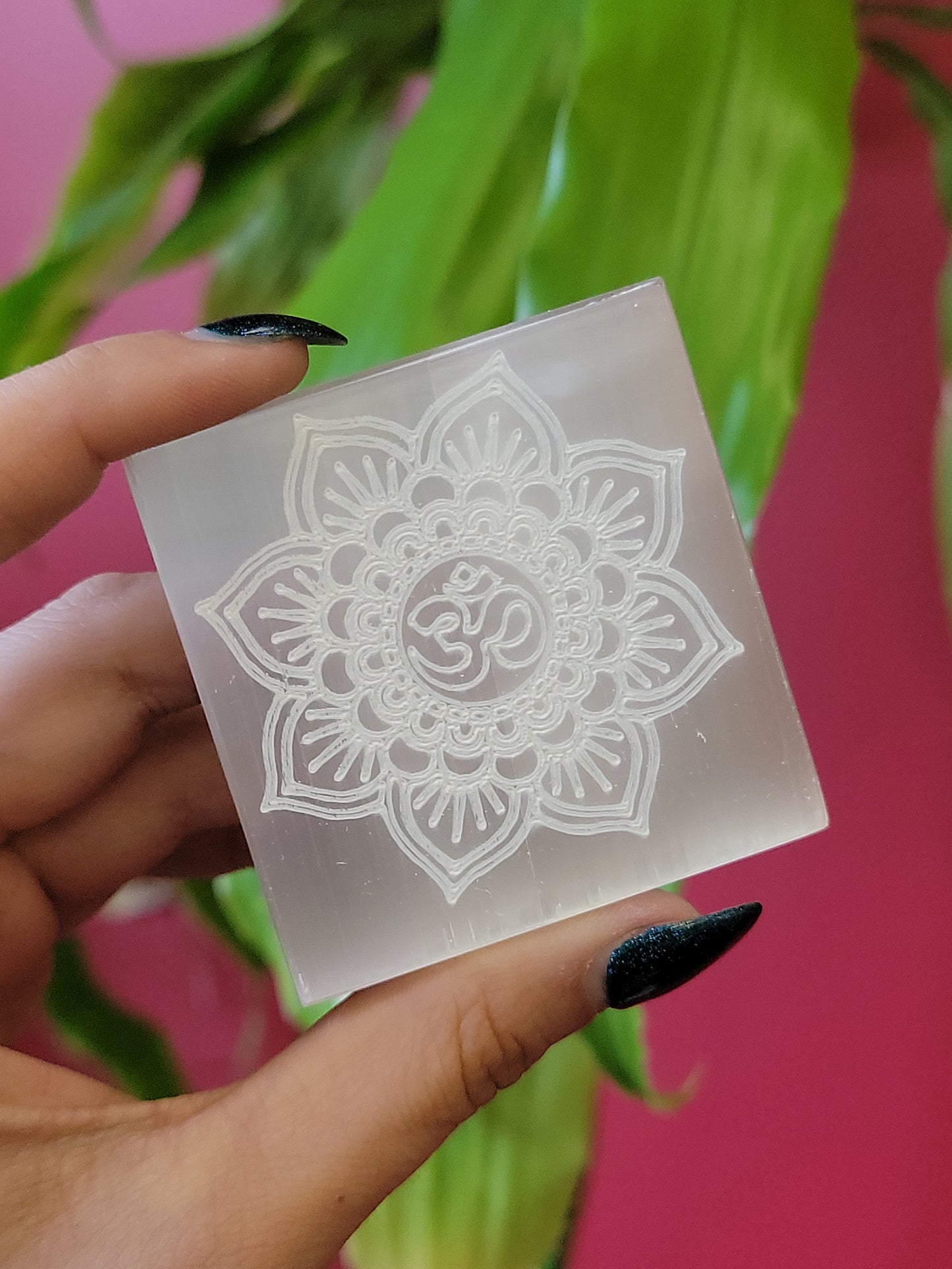 Selenite Mandala Tile