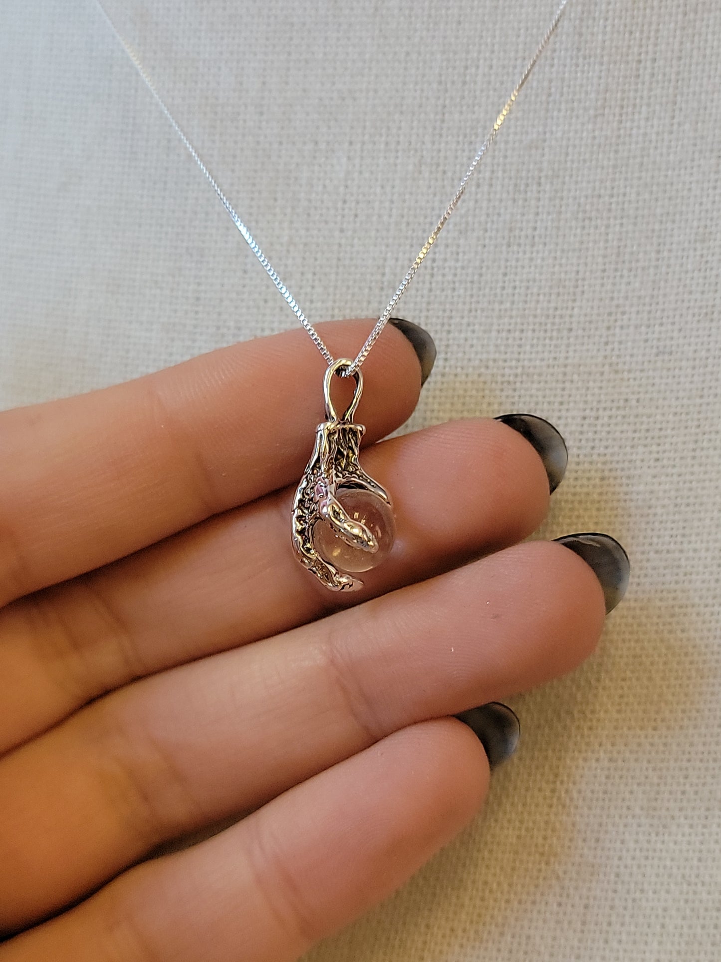S.S. Clear Quartz Claw Necklaces