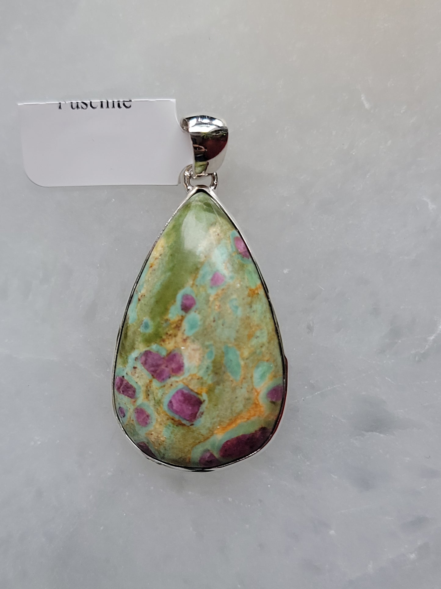 S.S. Ruby Fuschite Teardrop Pendants