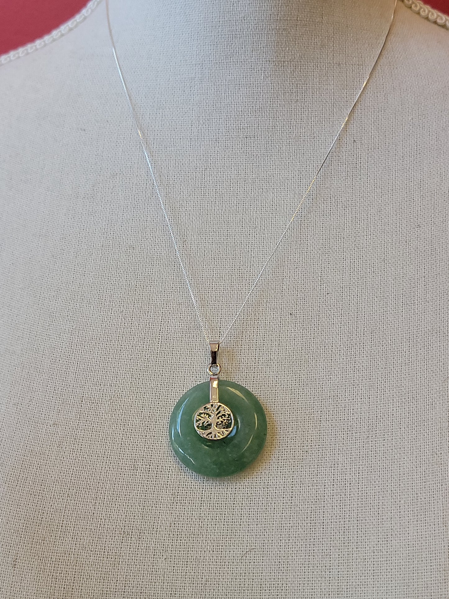 S.S. Green Aventurine Tree of Life Necklaces