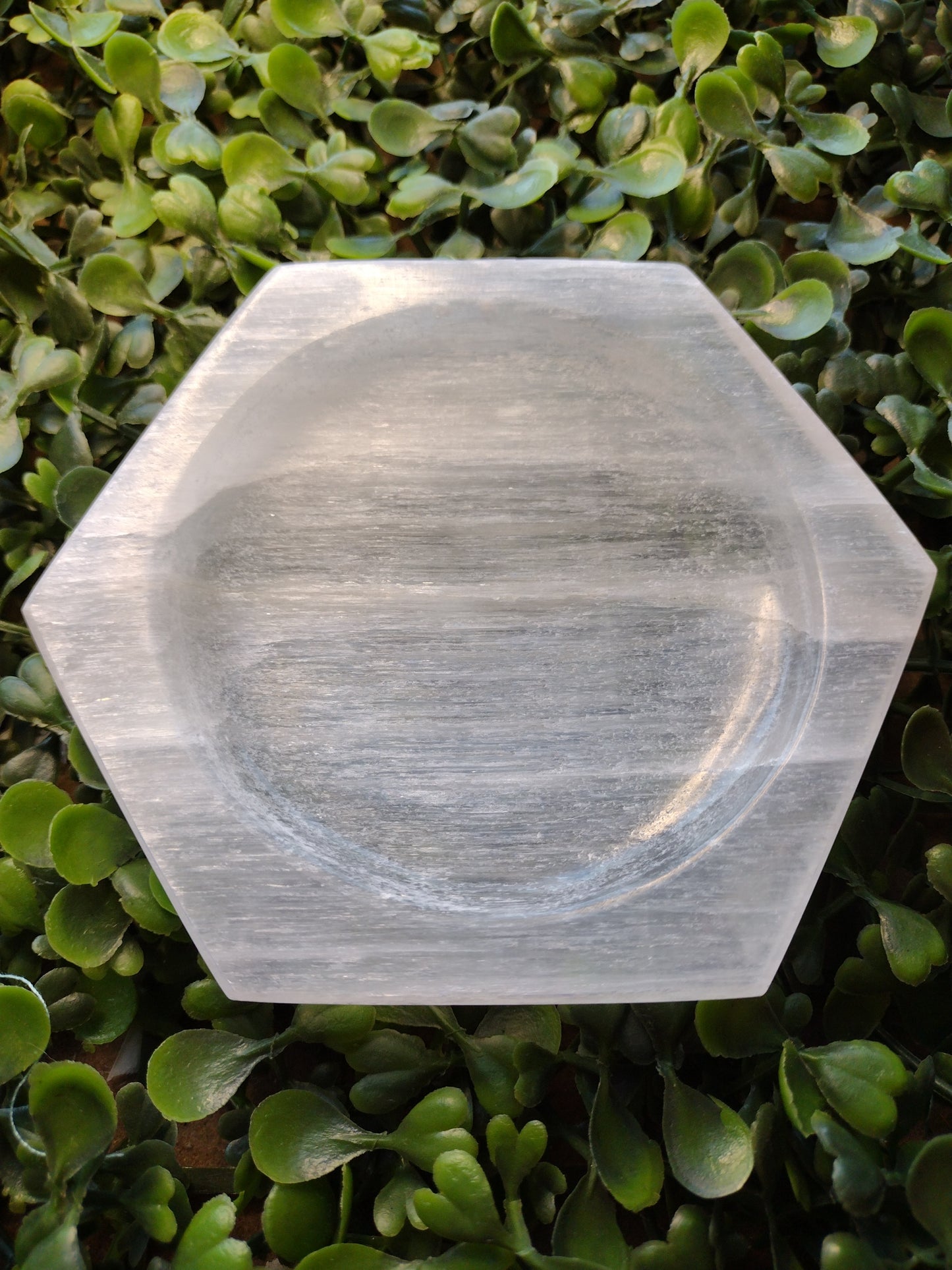 Indented Hexagon Selenite Plate