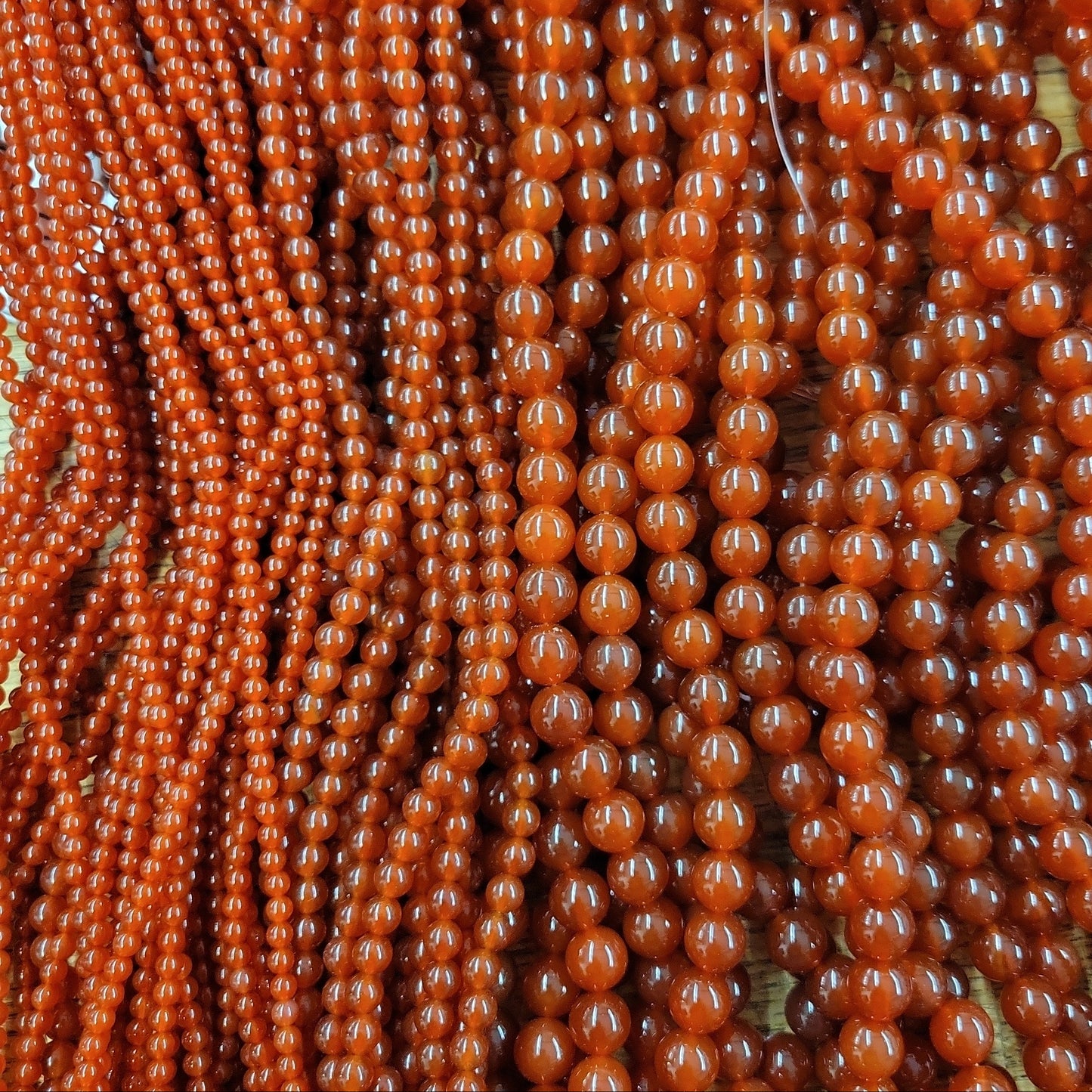 Crafting supplies such as carnelian beads available at wholesale and retail prices, only at our crystal shop in San Diego!