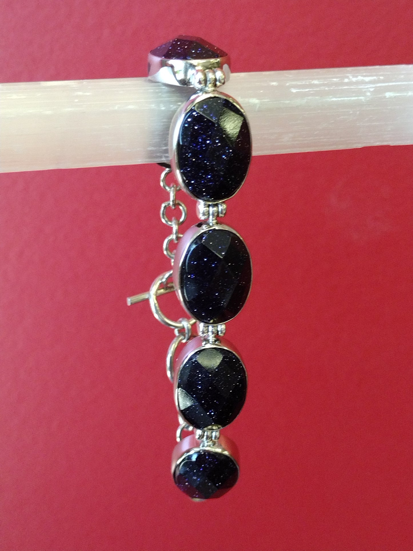S.S. Faceted Blue Goldstone Bracelets