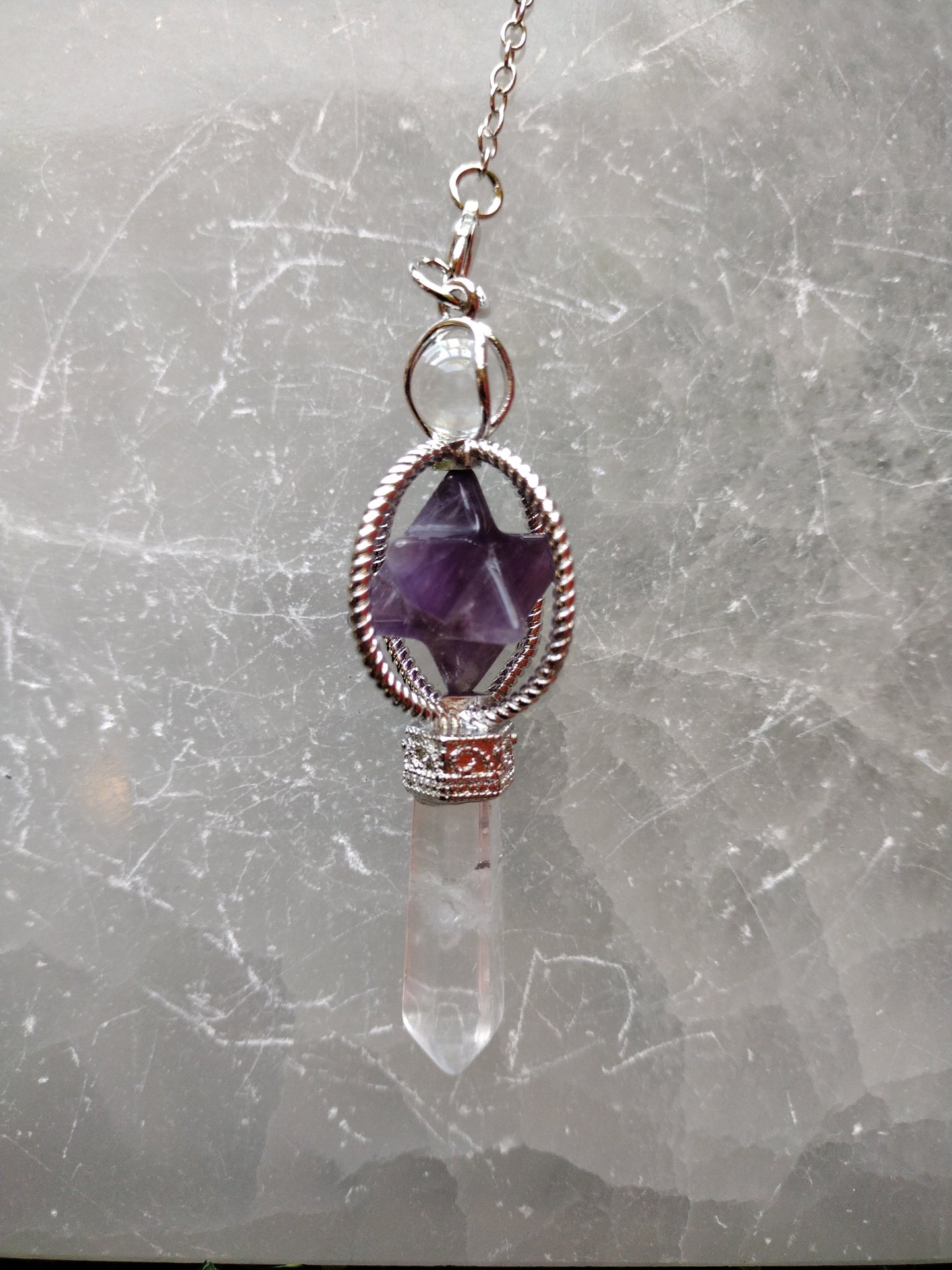 Amethyst Merkabah Pendulums