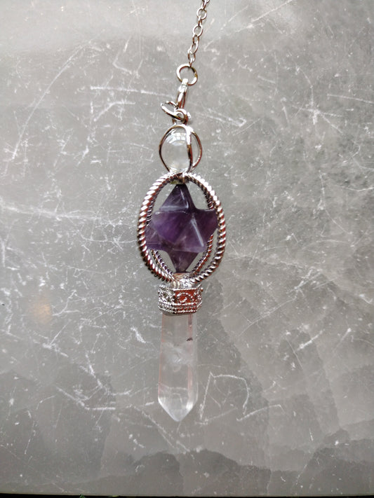 Amethyst Merkabah Pendulums