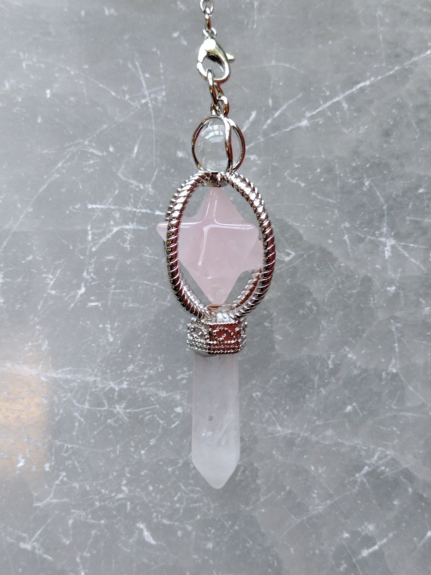 Rose Quartz Merkabah Pendulums