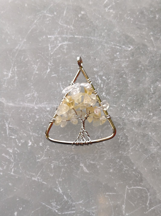 Citrine Tree of Life Wire Pendants